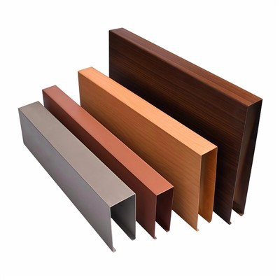 Canal de perfil U de alumínio